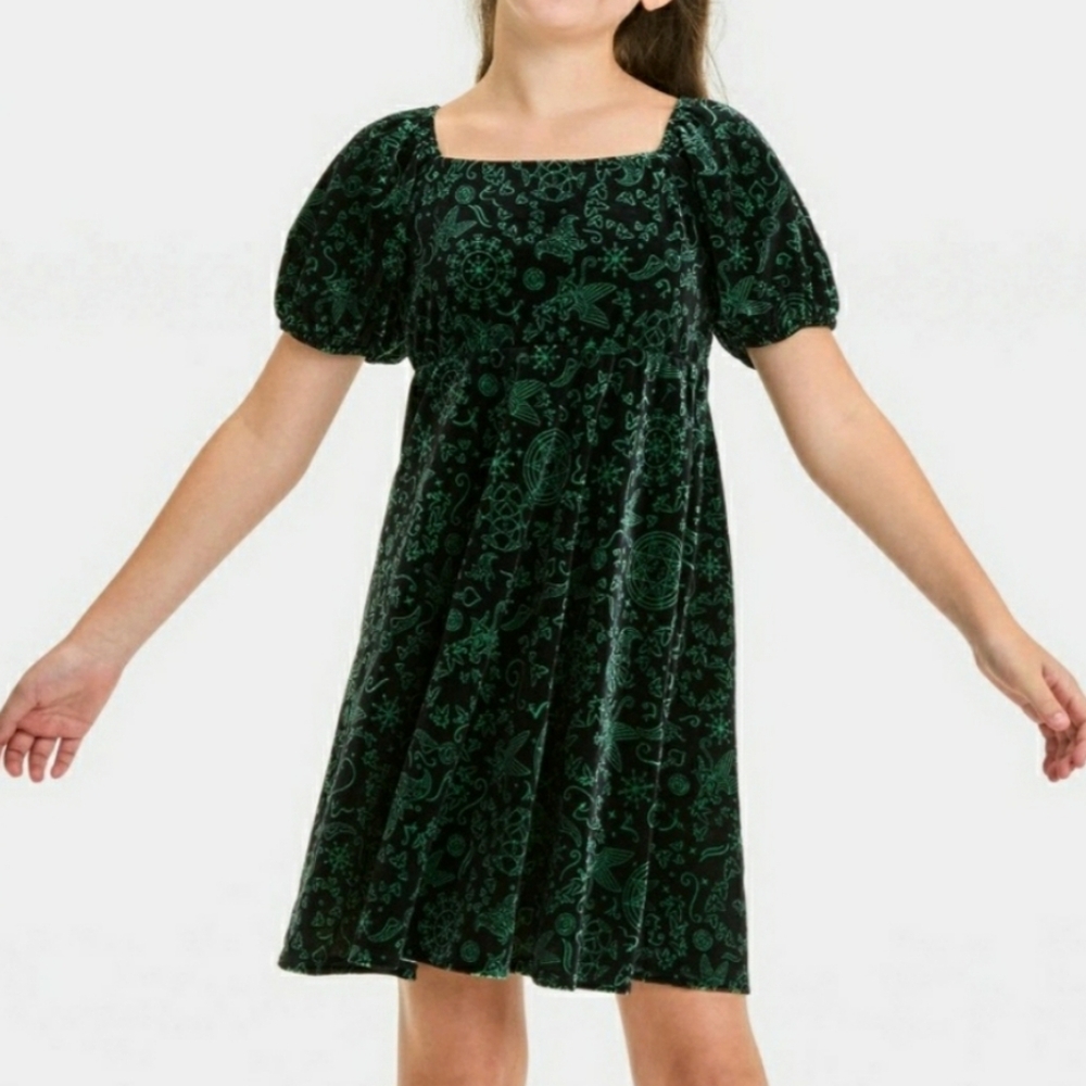 Wicked Elphaba Dark Green Velour Dress Size XS (4/5) - New